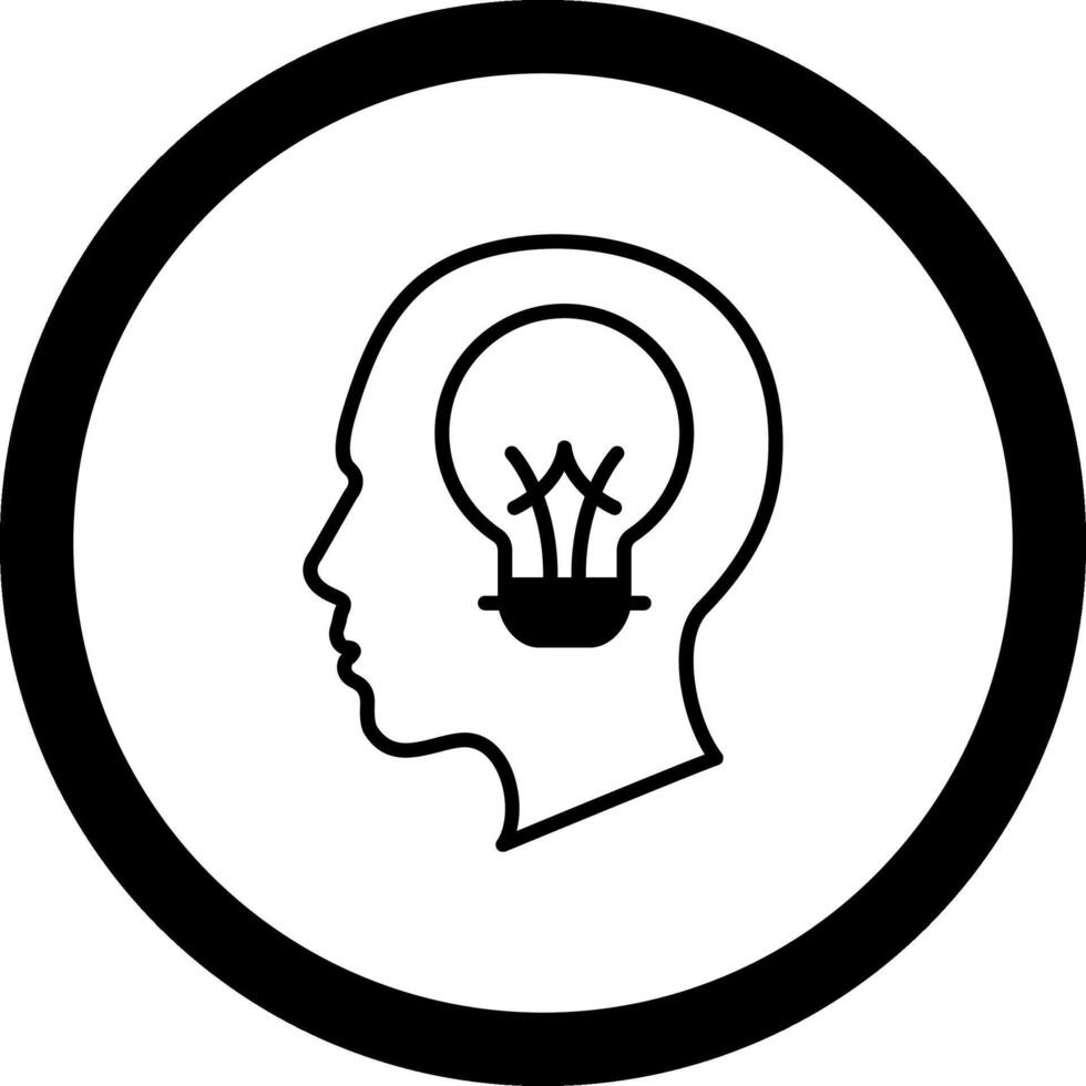 Visionary Mindset Circle Icon vector