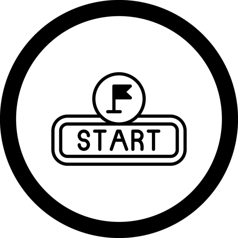 Start Circle Icon vector