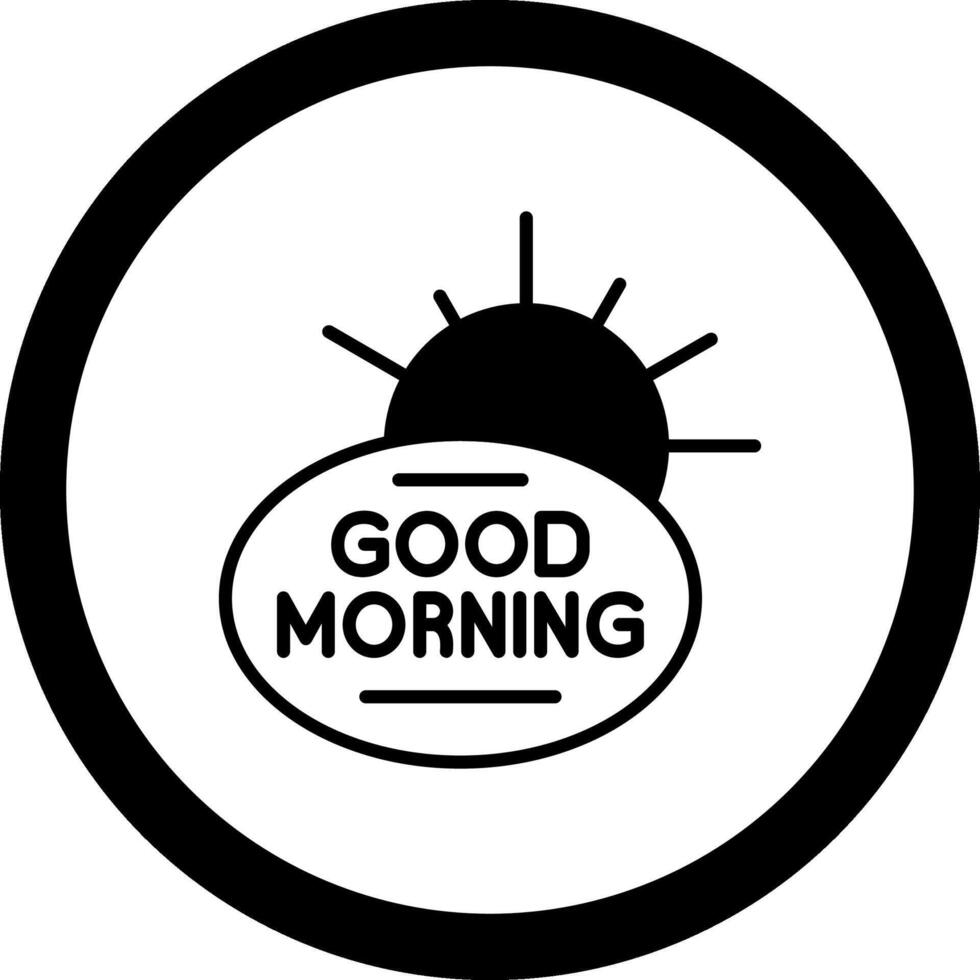Good Morning Circle Icon vector