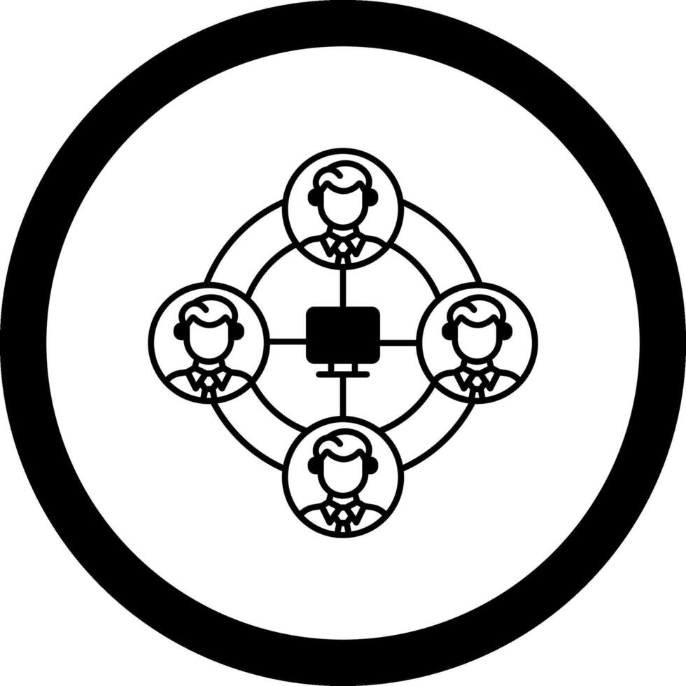 Remote Job Circle Icon vector