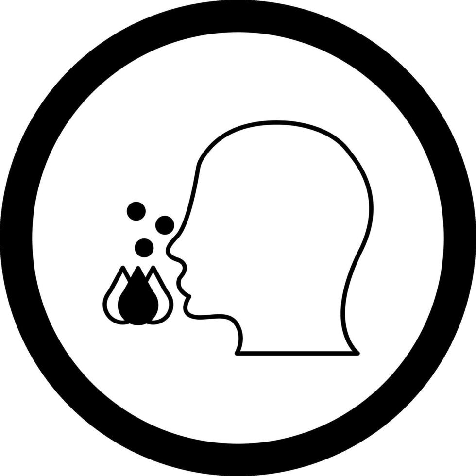 Pollen Allergy Circle Icon vector