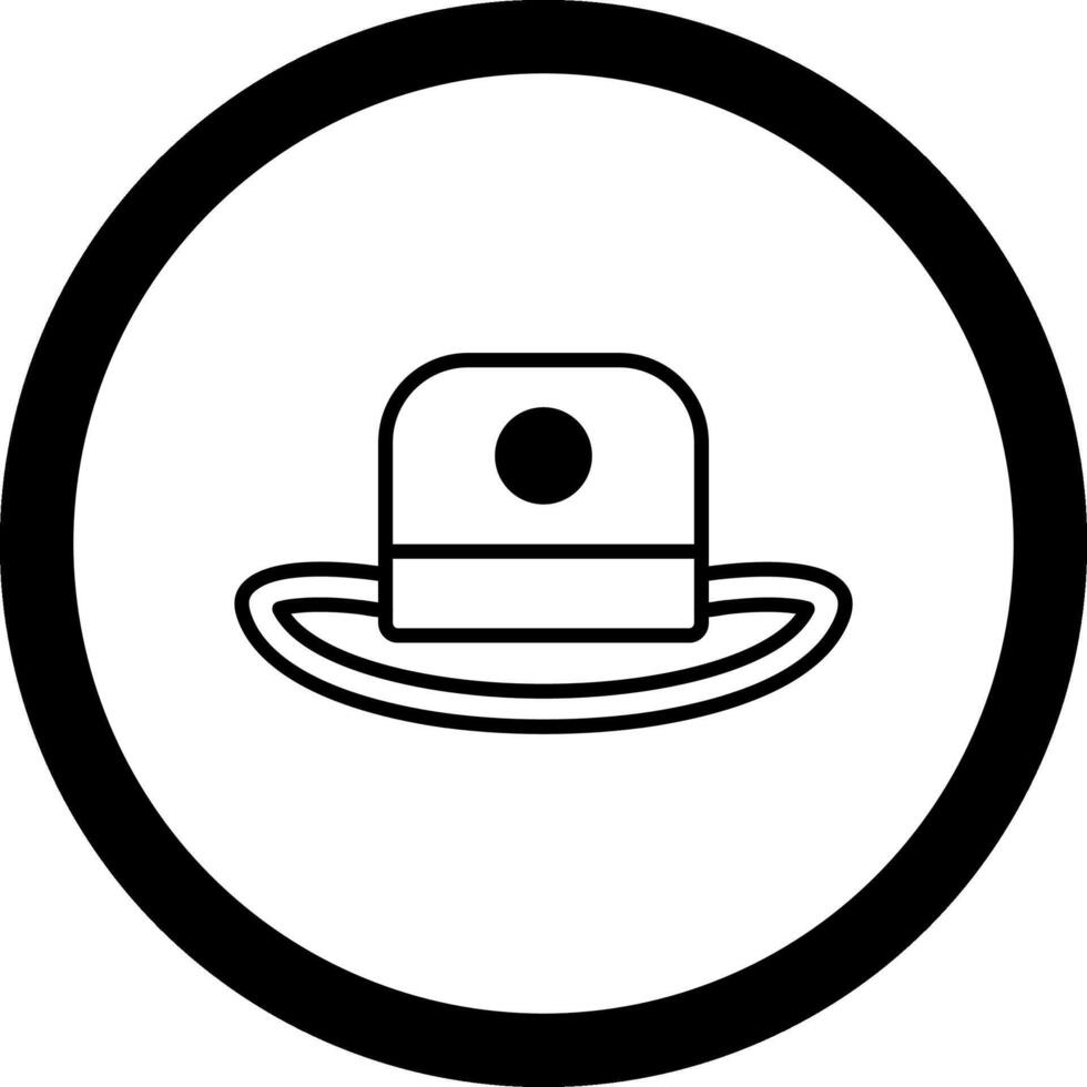 Cowboy Hat Circle Icon vector