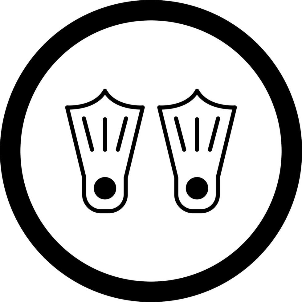 Swimming Fins Circle Icon vector