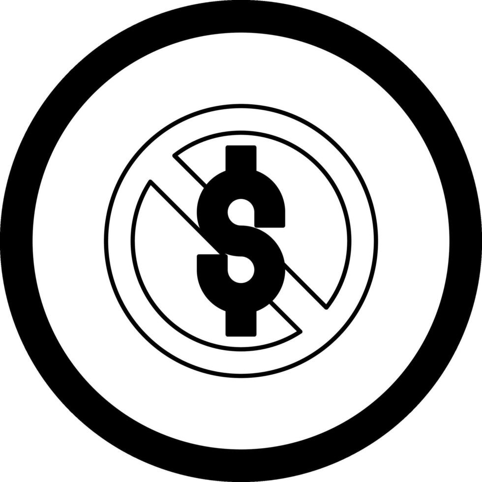 No Sales Circle Icon vector