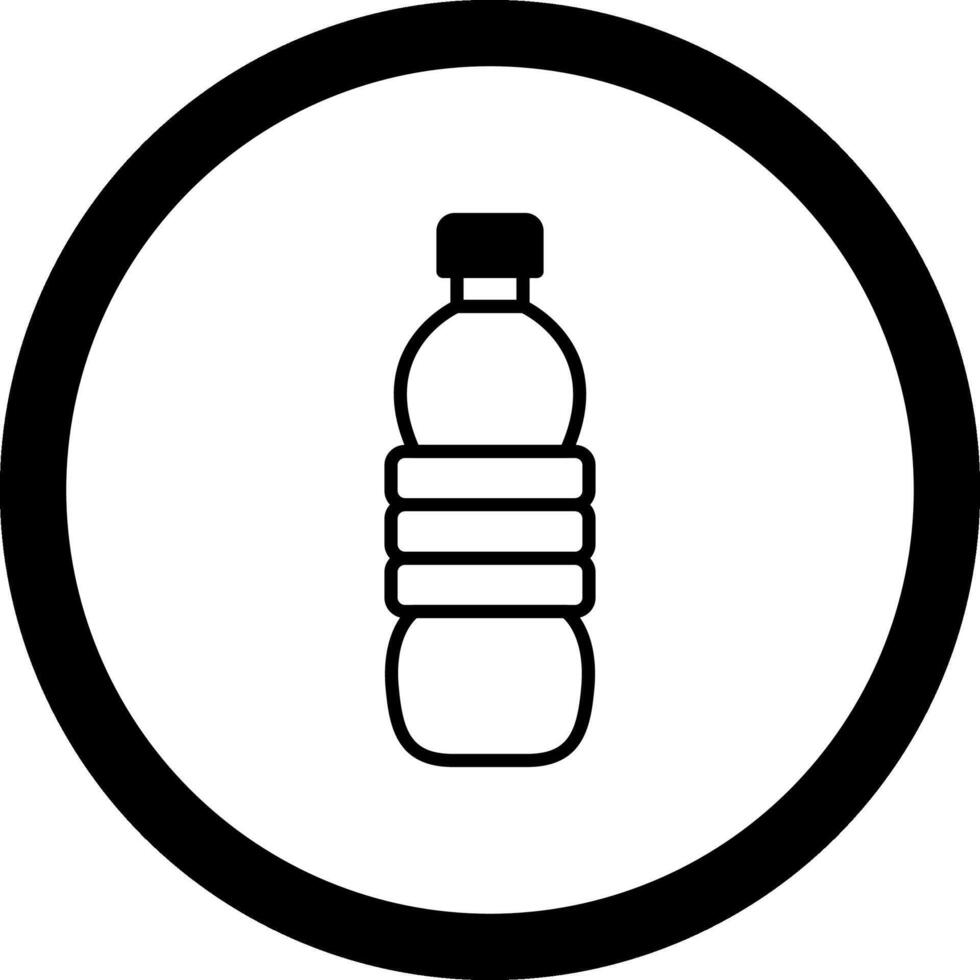 Water Bottle Circle Icon vector