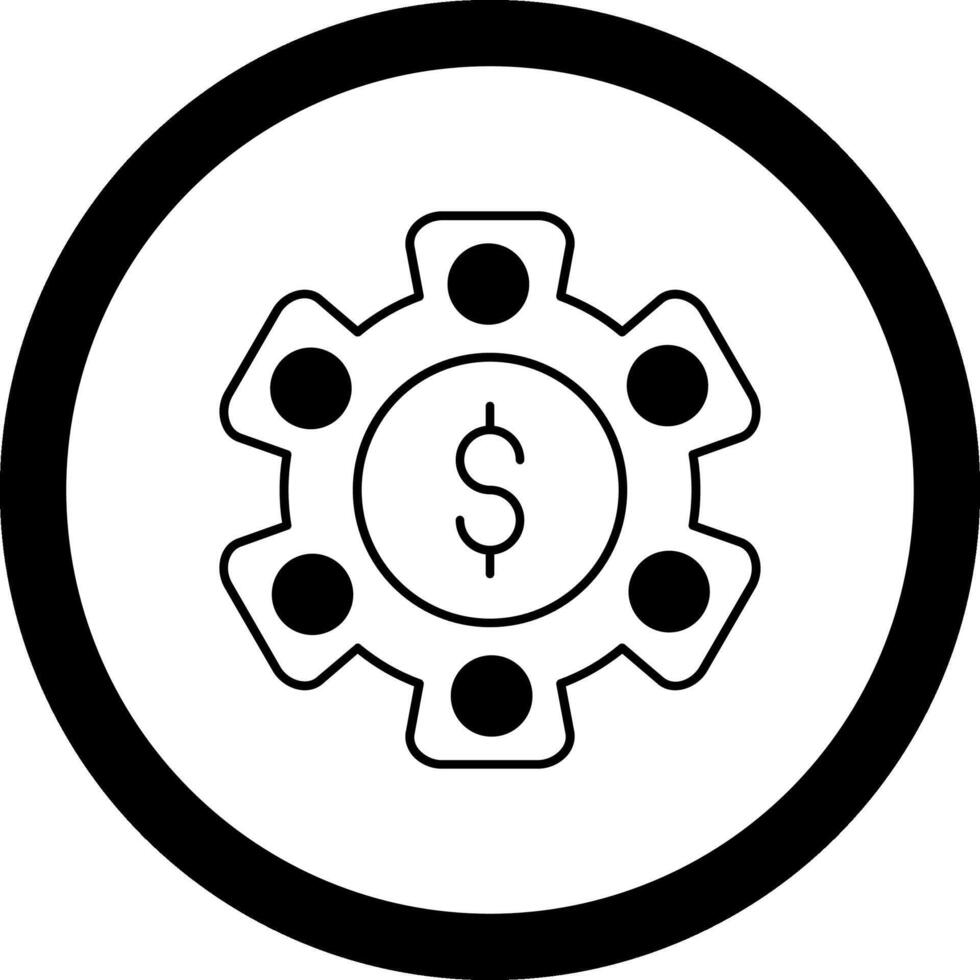 Asset Management Circle Icon vector