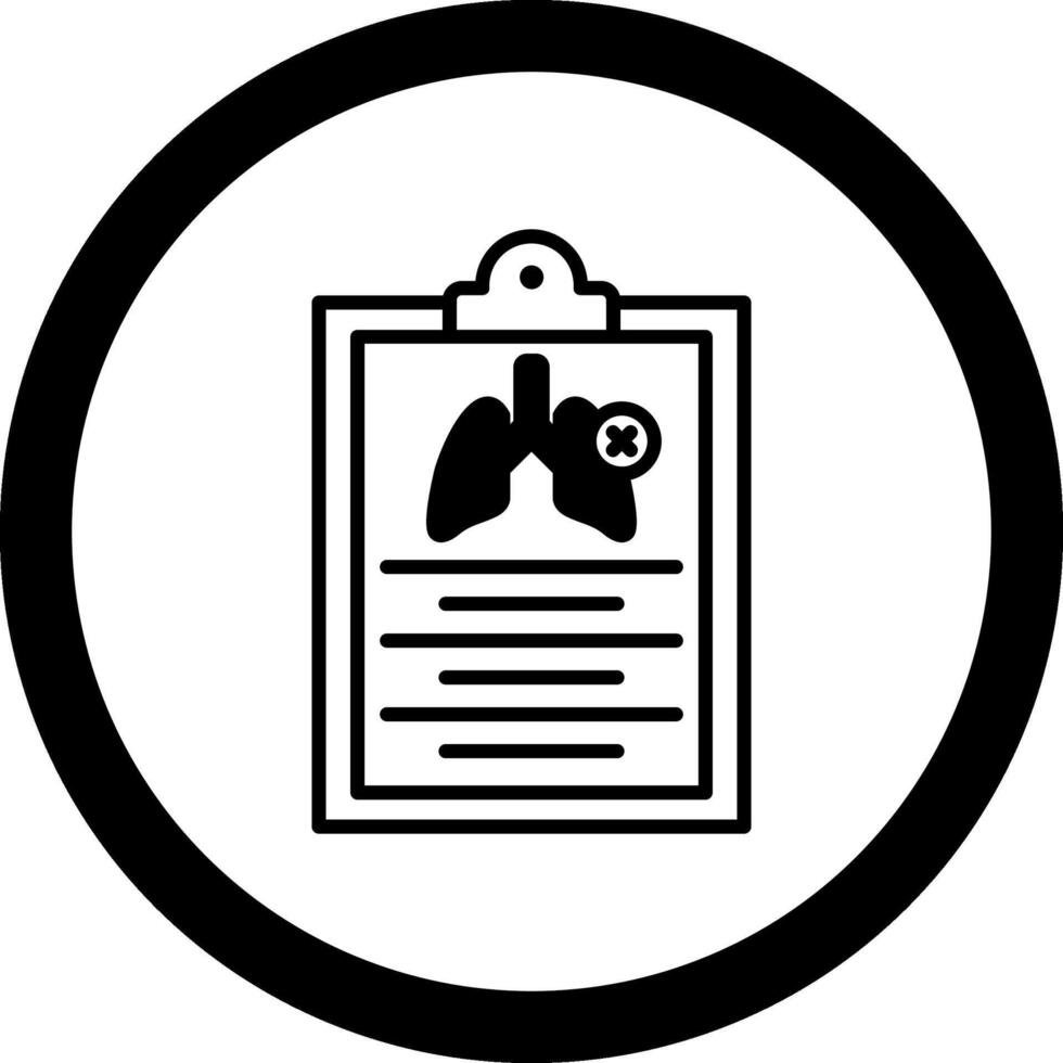 Tuberculosis Patient History Circle Icon vector