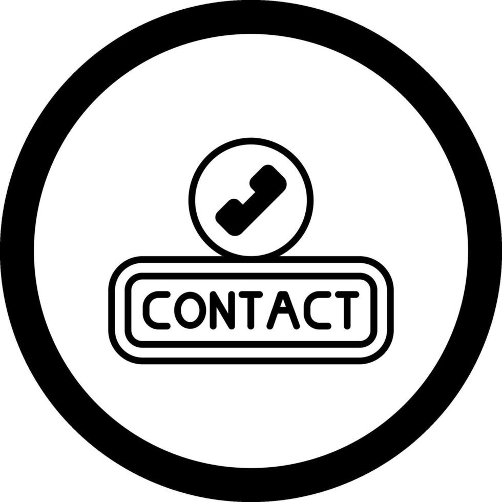 Contact Circle Icon vector