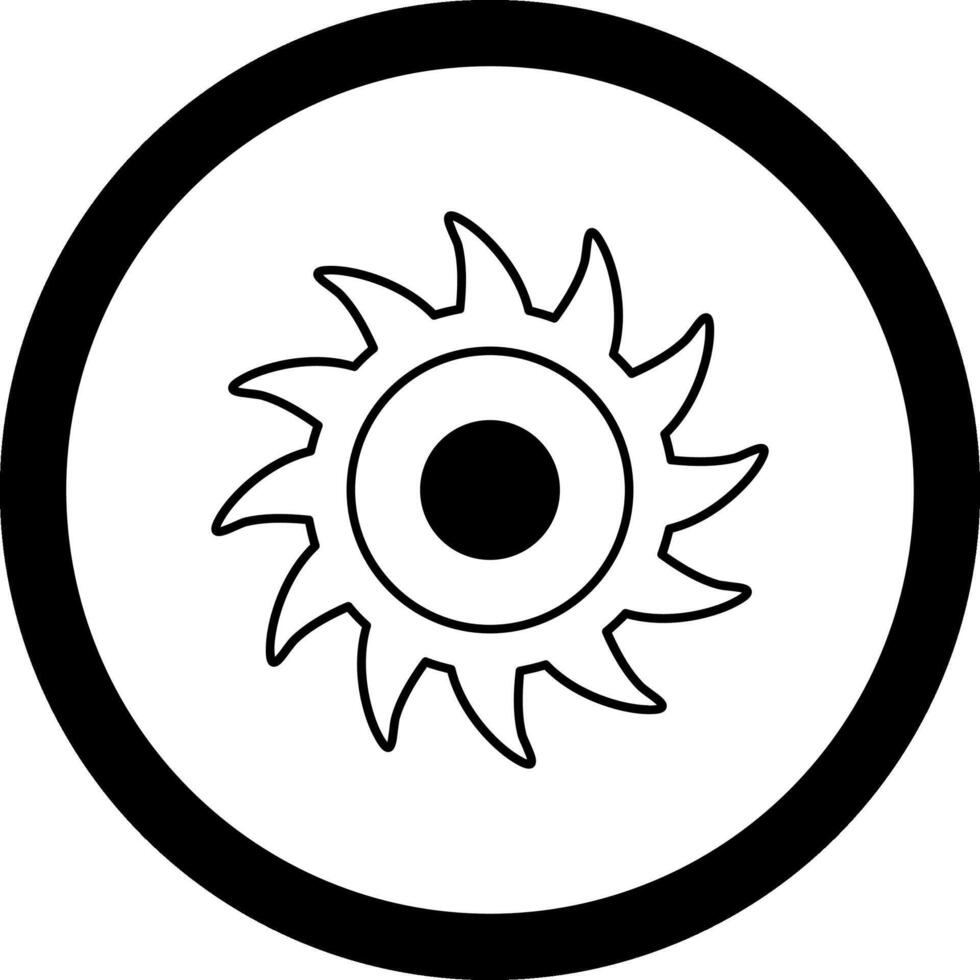 Circular Saw Circle Icon vector