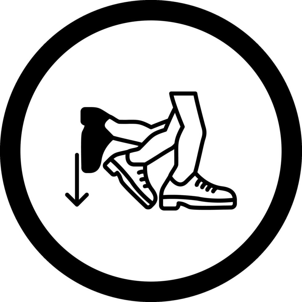 Toe Beat Circle Icon vector