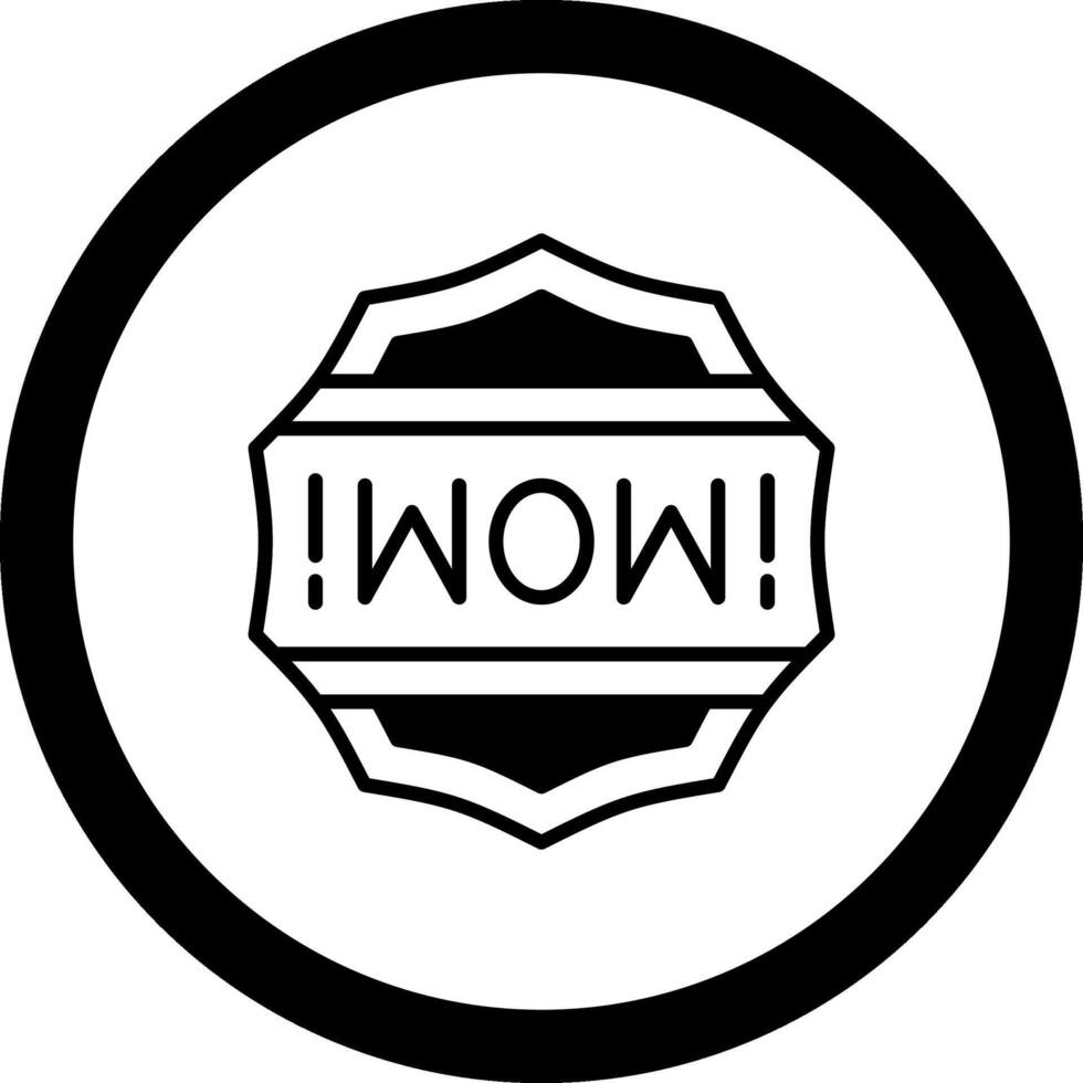 Wow Circle Icon vector