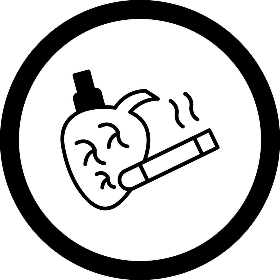 Smoking Circle Icon vector