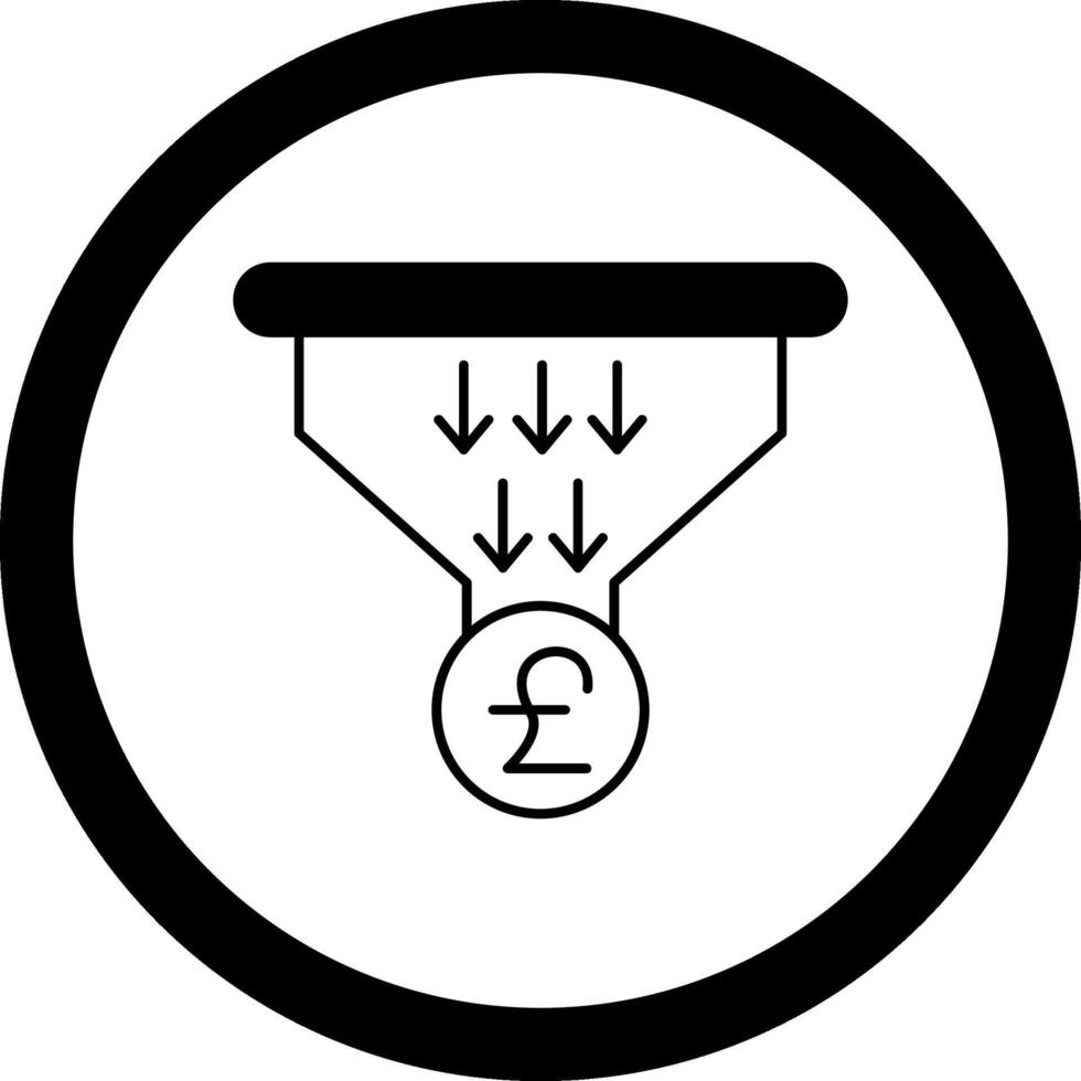 Sales PipeCircle Circle Icon vector
