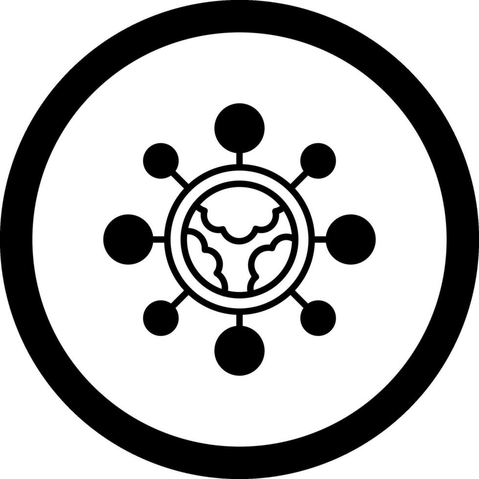 Remote Job Circle Icon vector