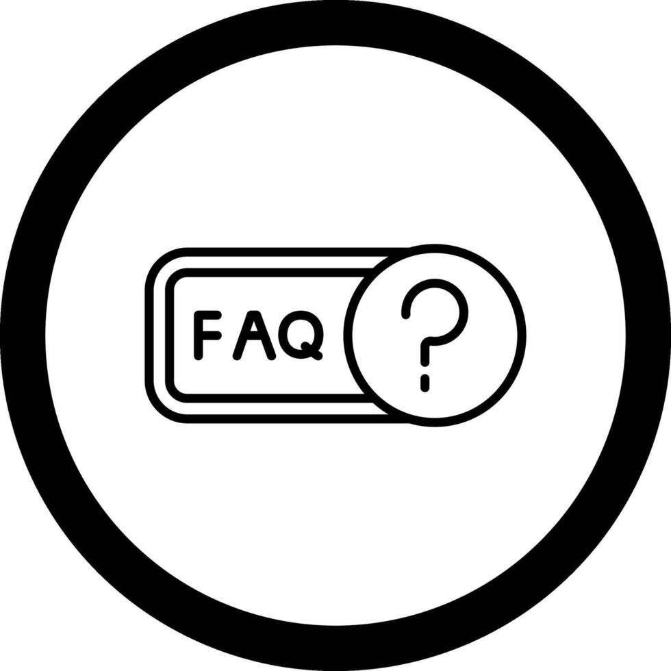 Faq Circle Icon vector