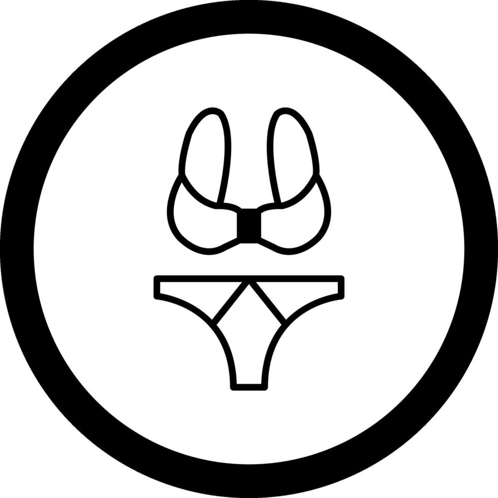 Swimsuit Circle Icon vector