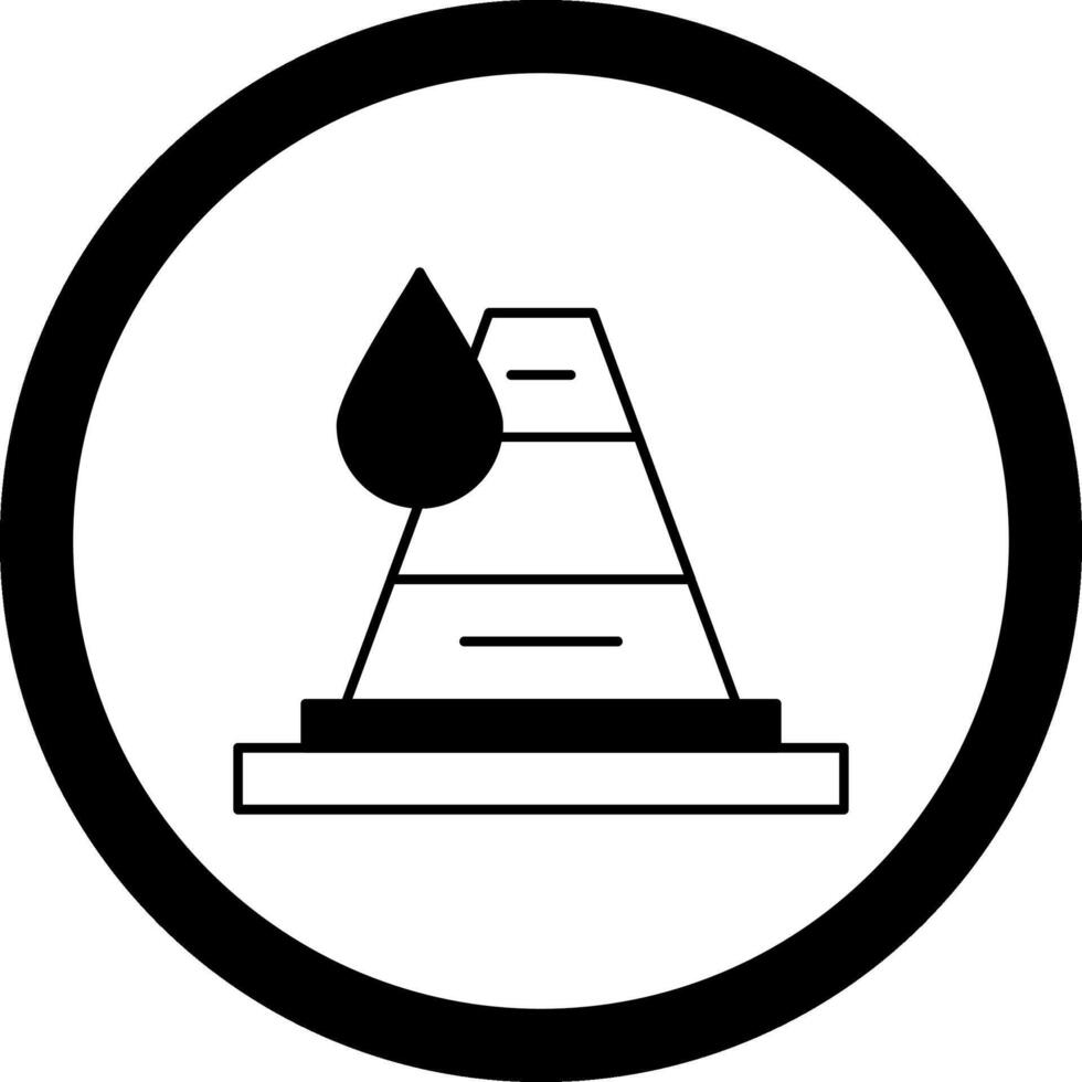 Traffic Cone Circle Icon vector