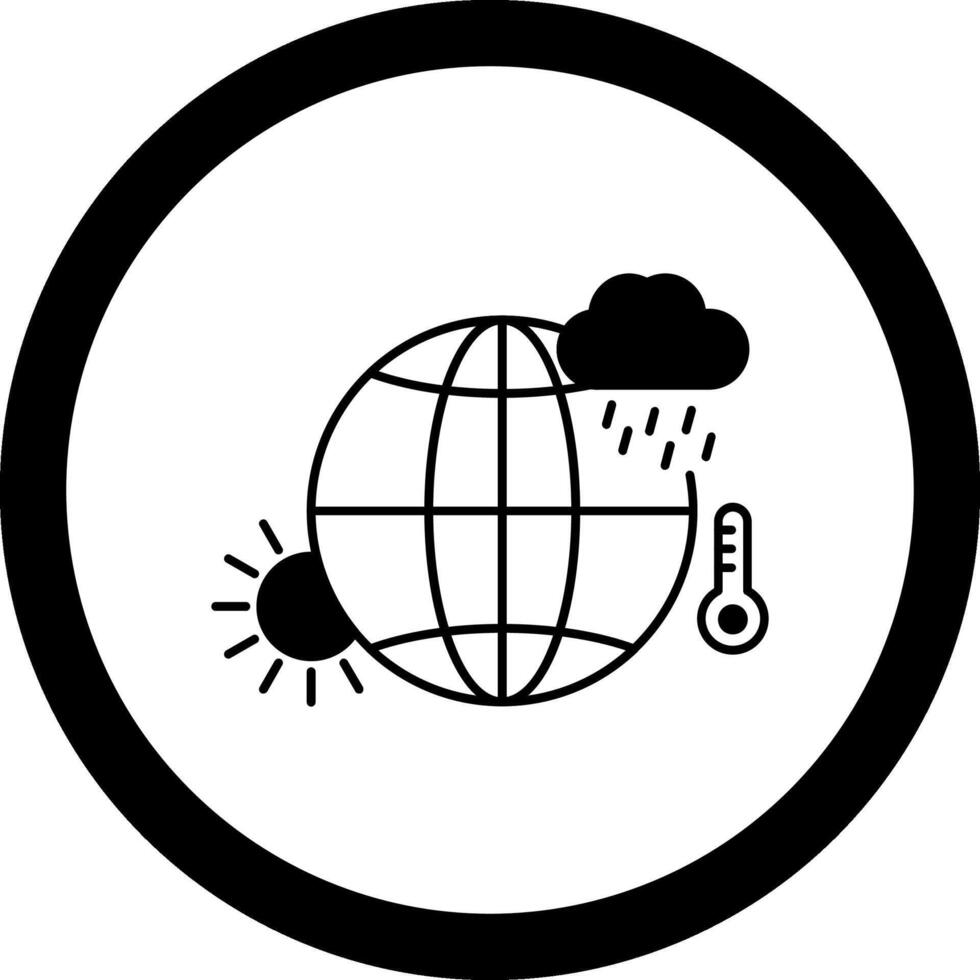 Climate Change Circle Icon vector