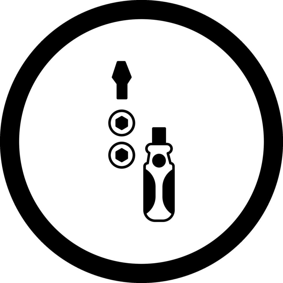 Screwdriver Circle Icon vector
