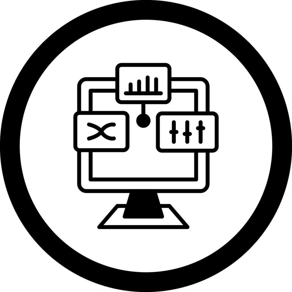 Analysis Circle Icon vector