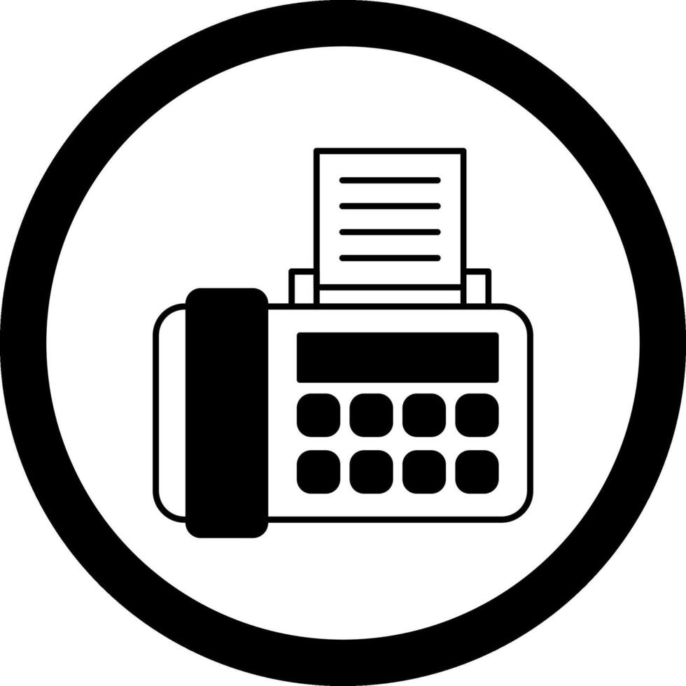Fax Circle Icon vector