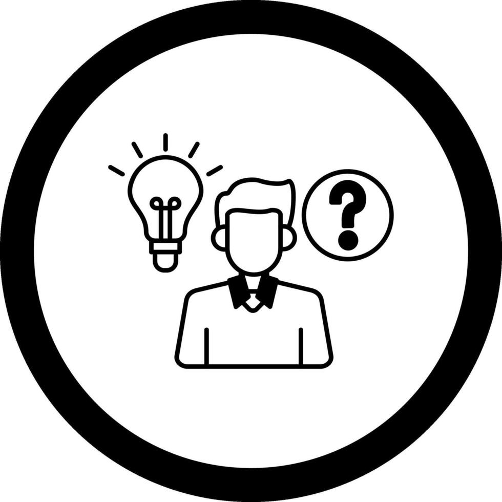 Curiosity Circle Icon vector
