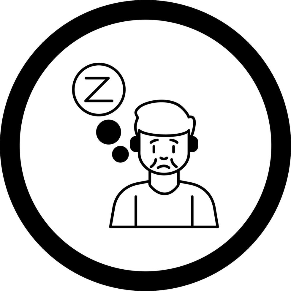 Insomnia Circle Icon vector
