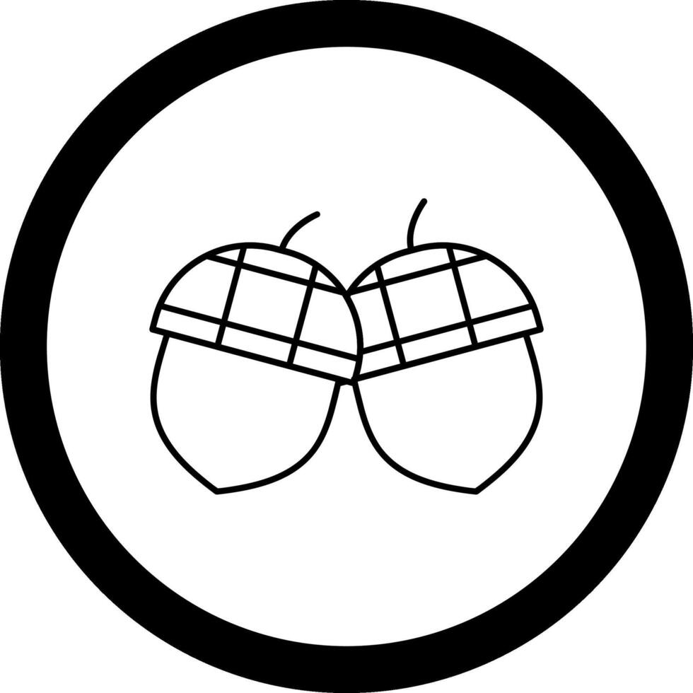 Acorn Circle Icon vector