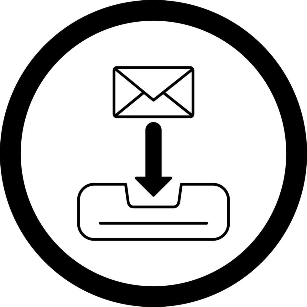 Inbox Circle Icon vector