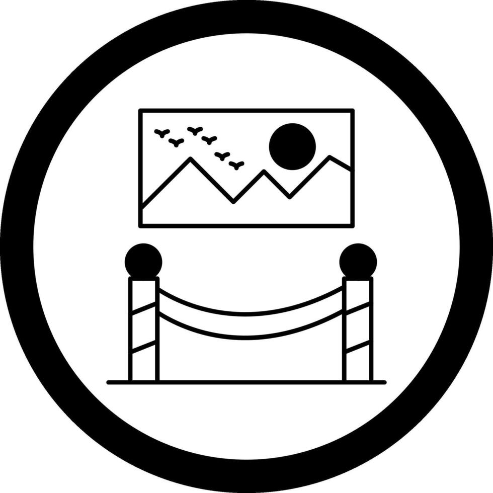 Art Exhibition Circle Icon vector
