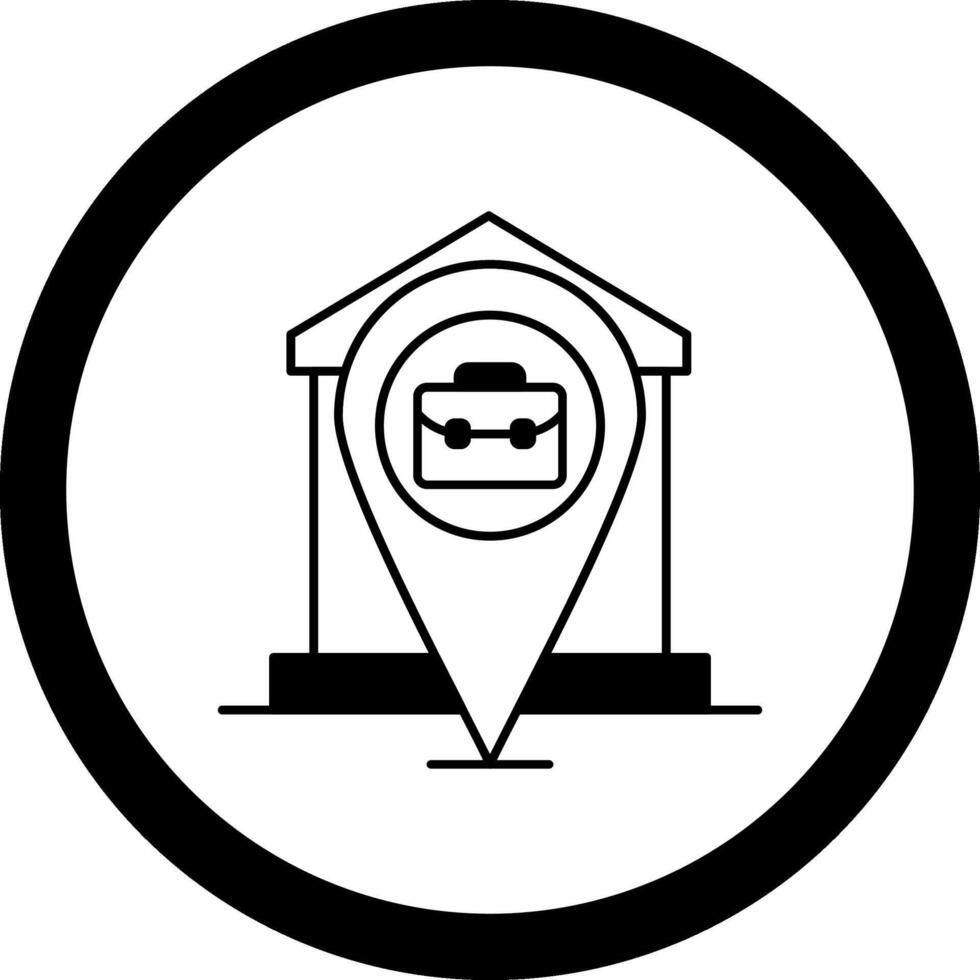 Remote Working Circle Icon vector