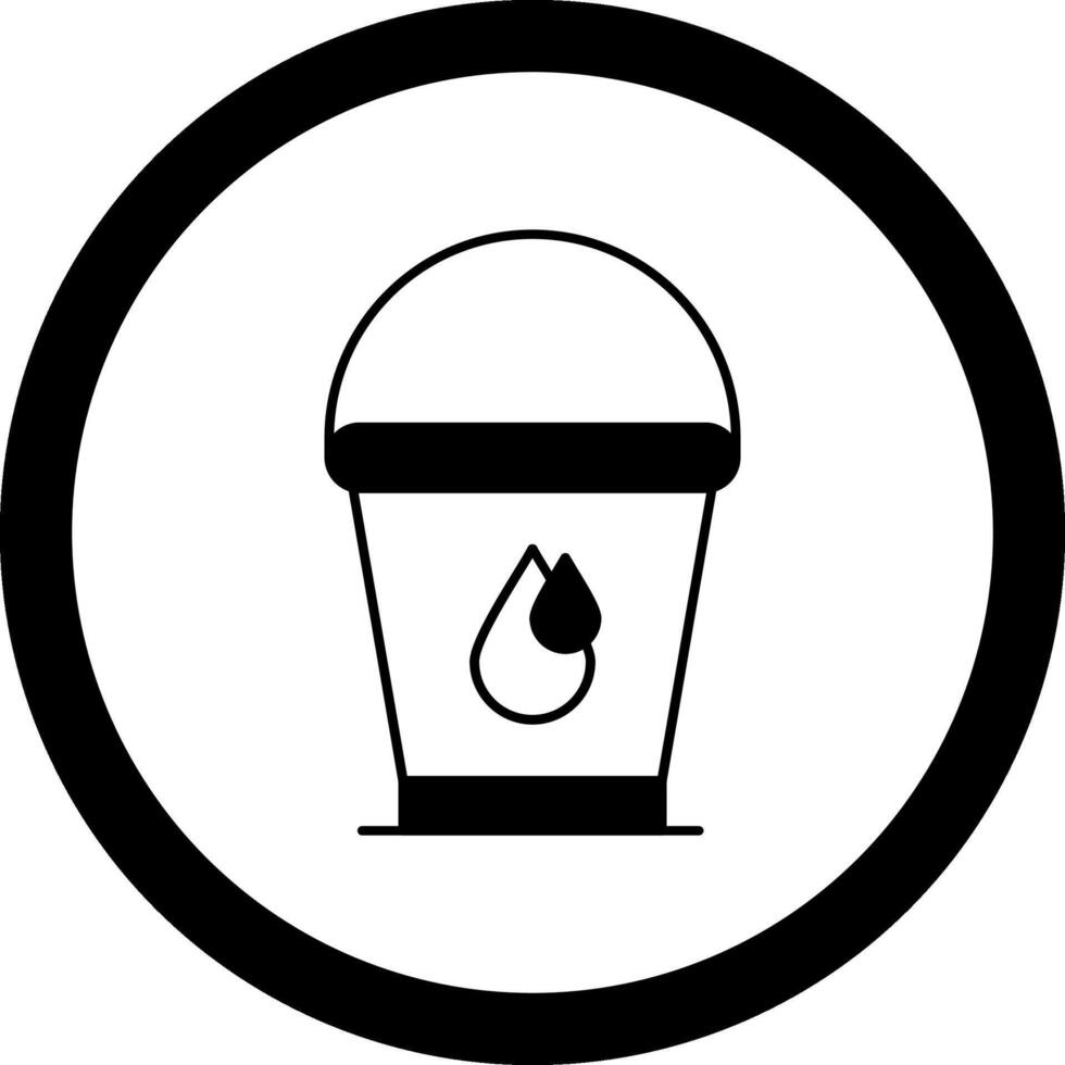 Water Bucket Circle Icon vector