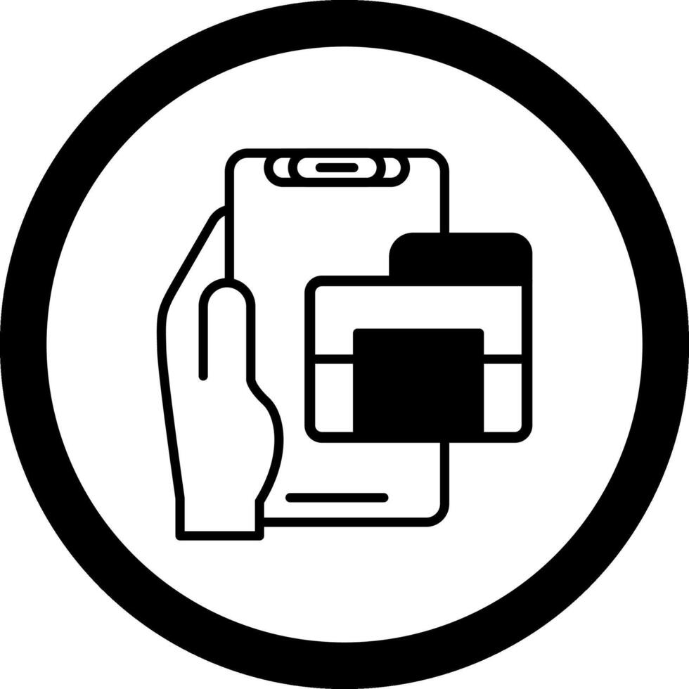 Folder Circle Icon vector