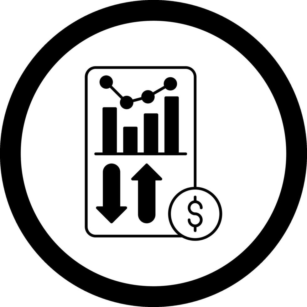 Sales Report Circle Icon vector