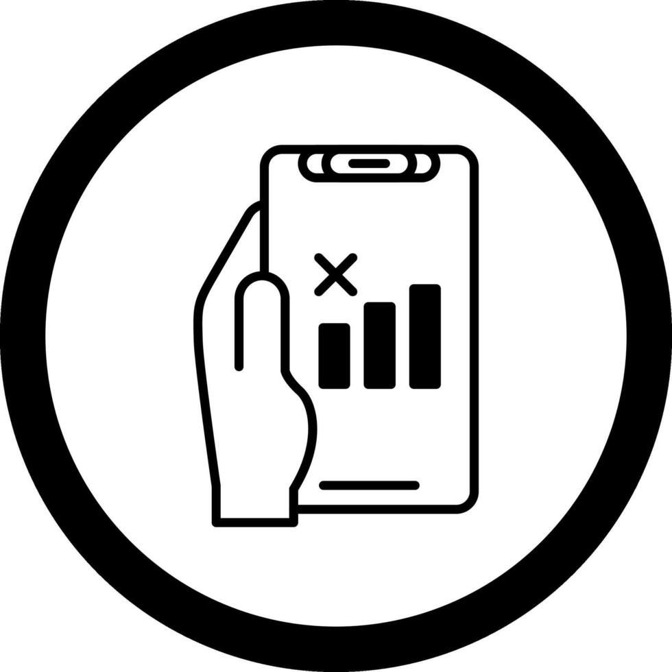 No Signal Circle Icon vector
