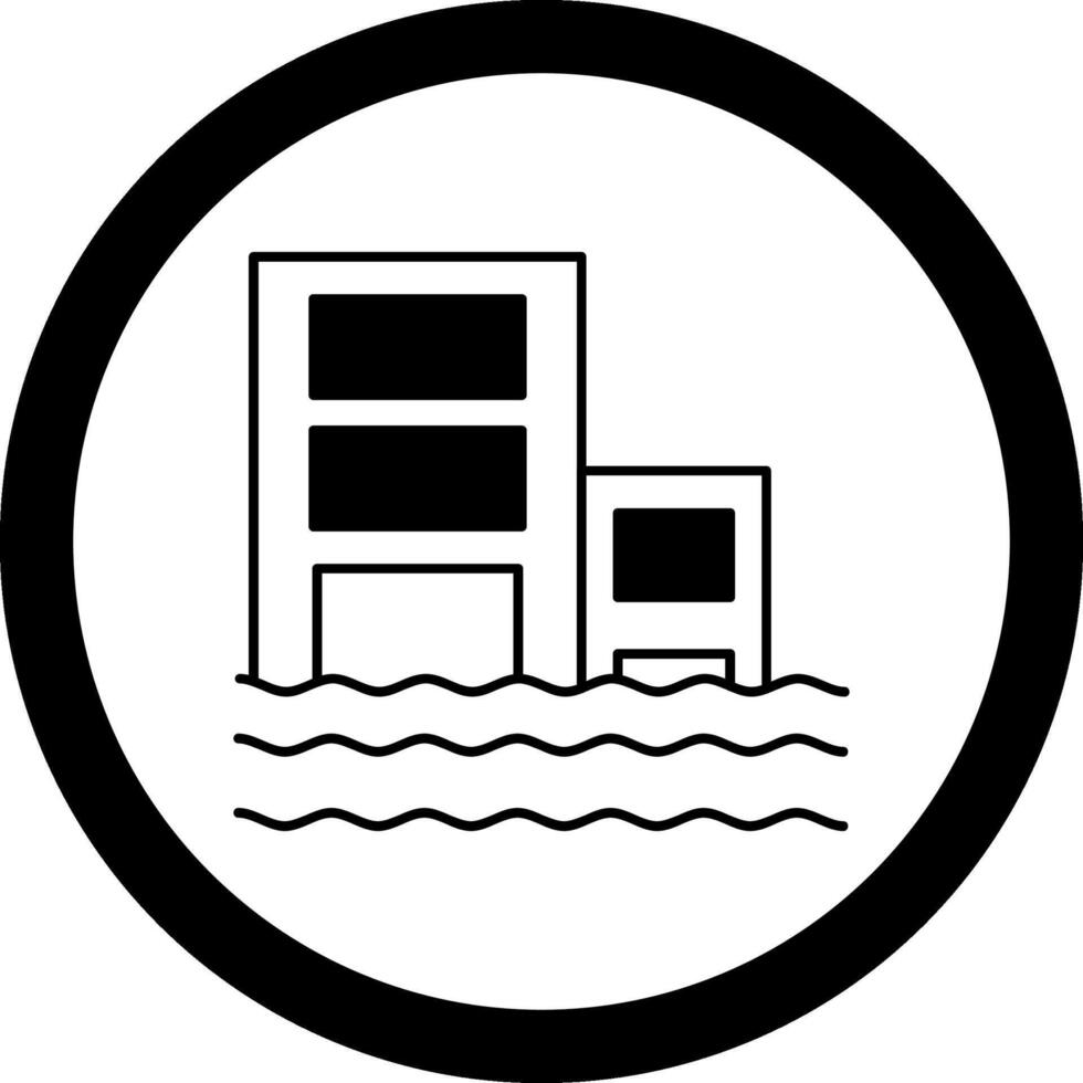 Flood Circle Icon vector