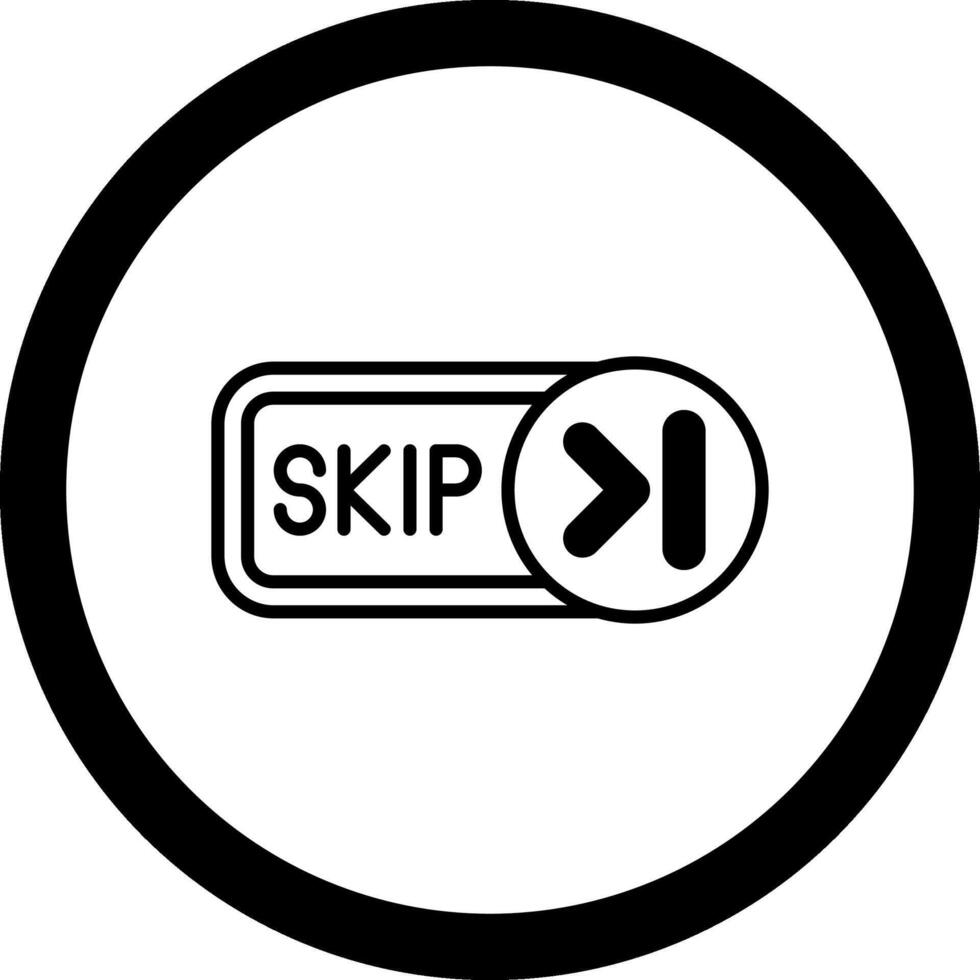 Skip Circle Icon vector