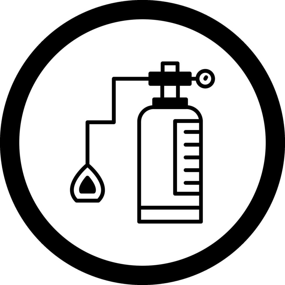 Oxygen Tank Circle Icon vector
