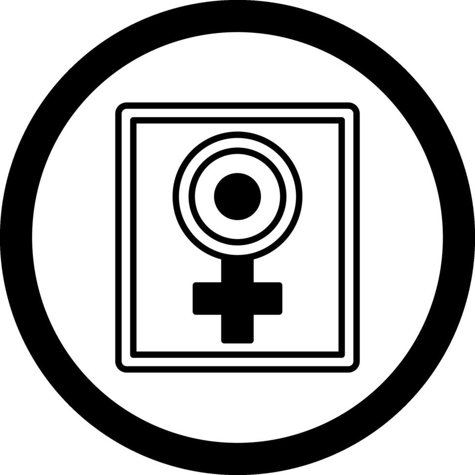 Girl Power Circle Icon vector