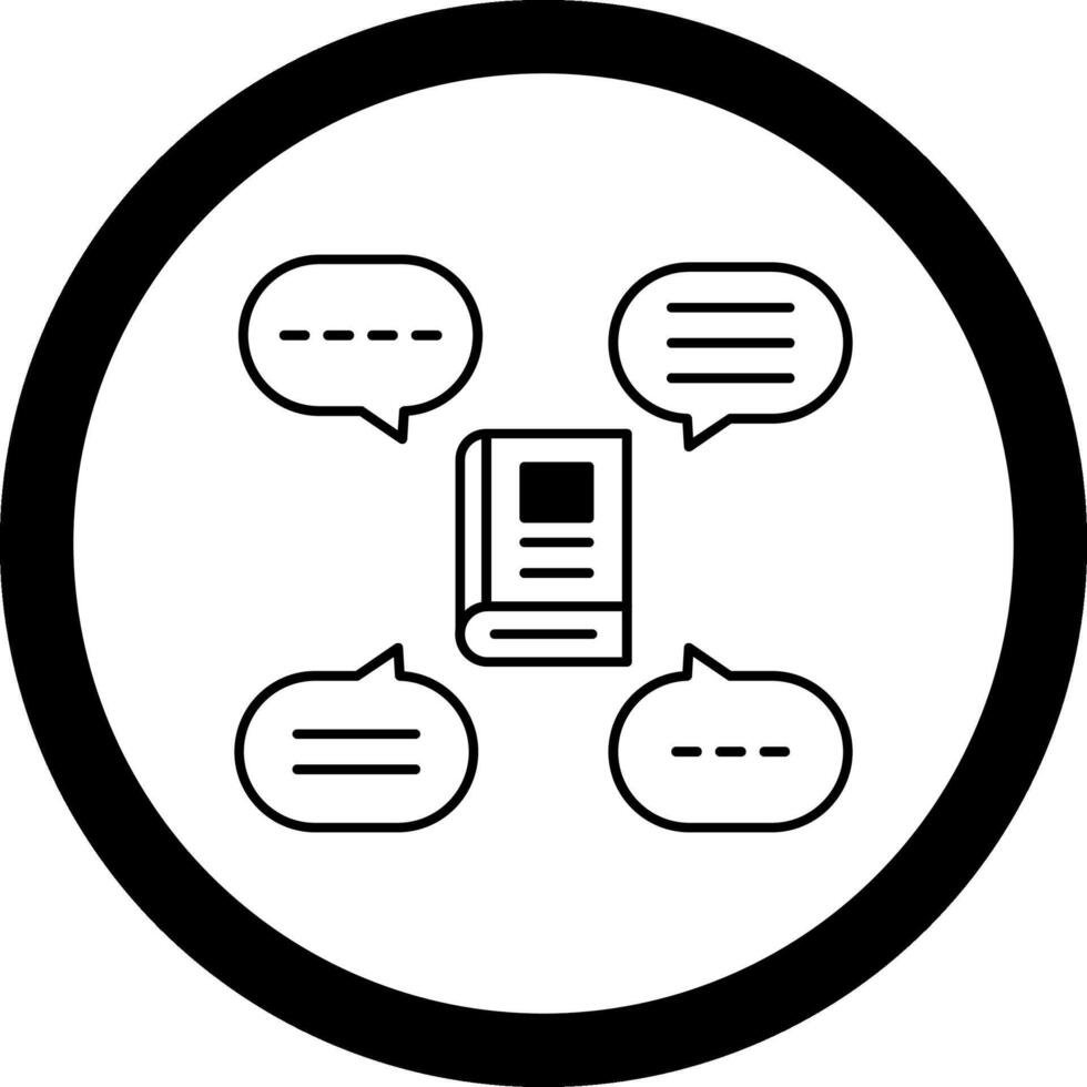 Discussion Group Circle Icon vector