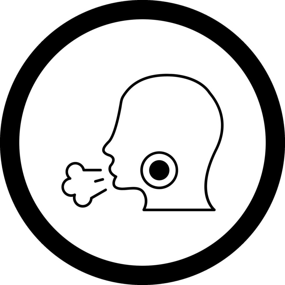 Cough Circle Icon vector