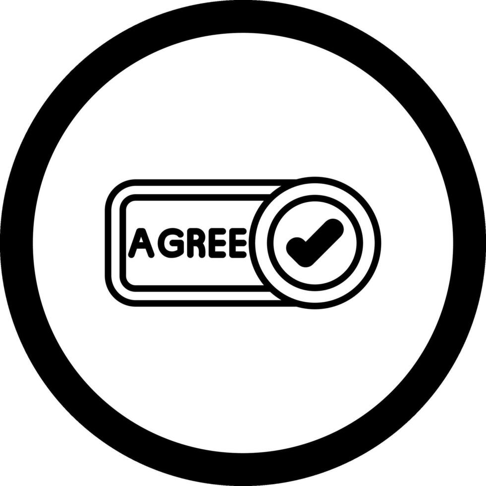 Agree Circle Icon vector