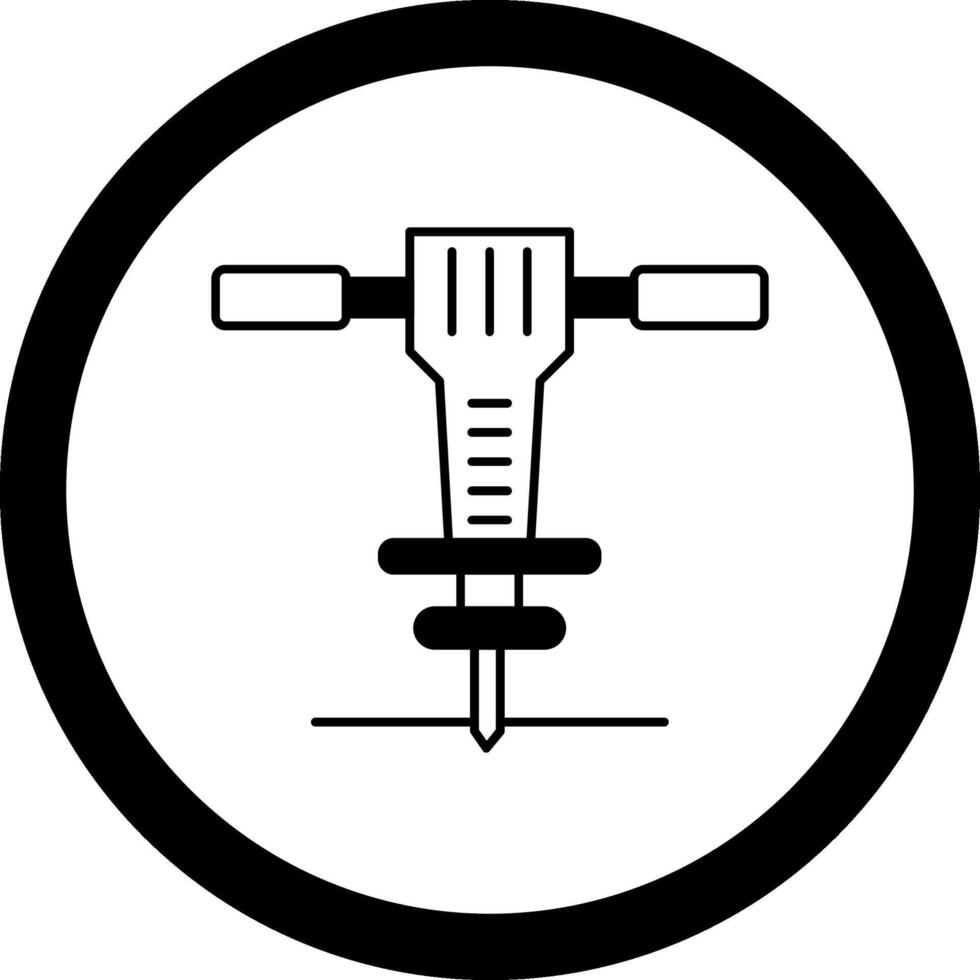 Jackhammer Circle Icon vector