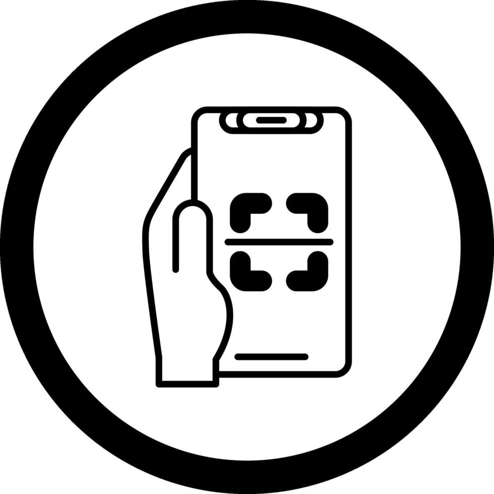 Scanner Circle Icon vector