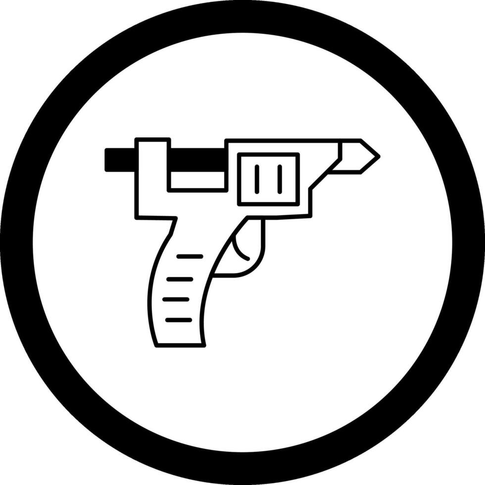 Glue Gun Circle Icon vector