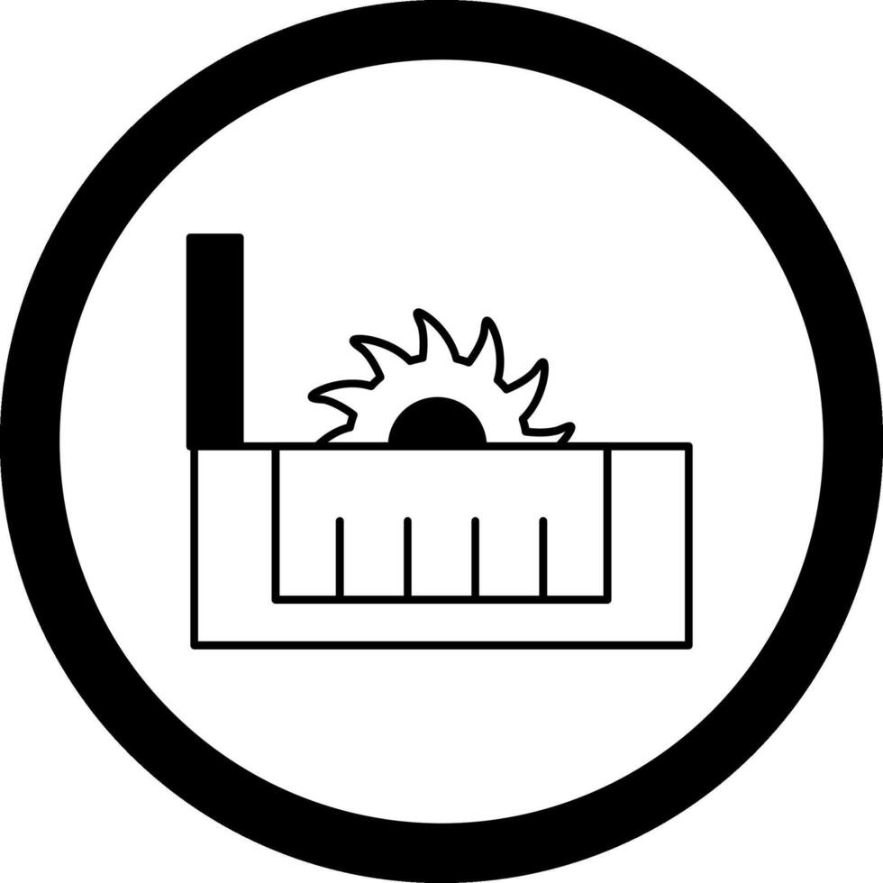 Table Saw Circle Icon vector
