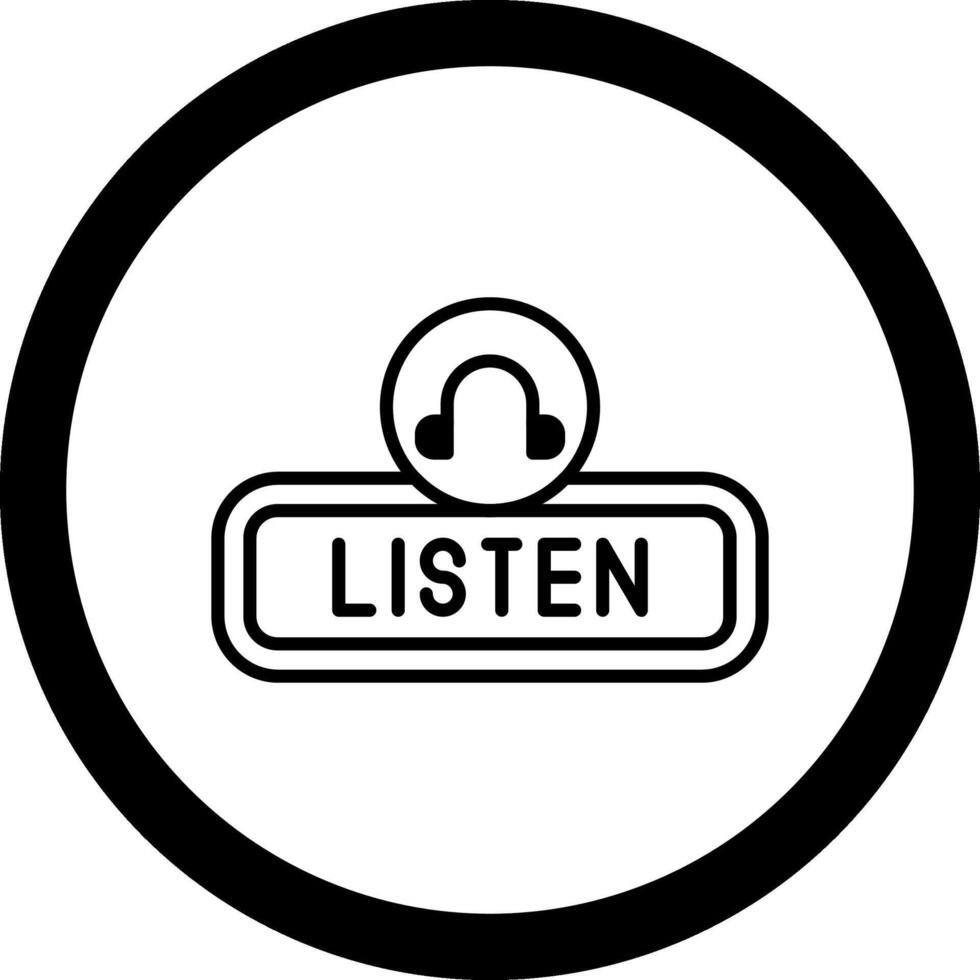Listen Circle Icon vector
