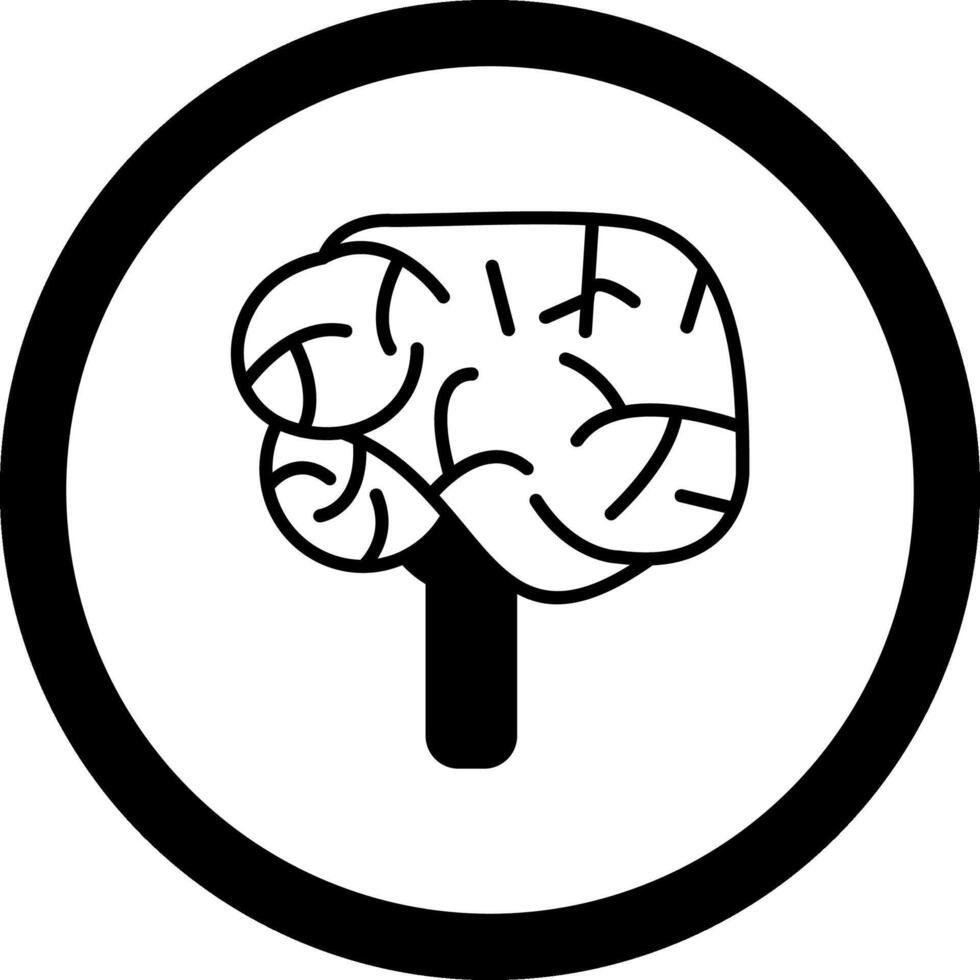 Cerebellum Circle Icon vector