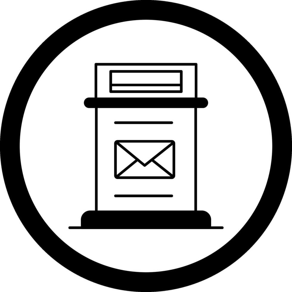Mailbox Circle Icon vector