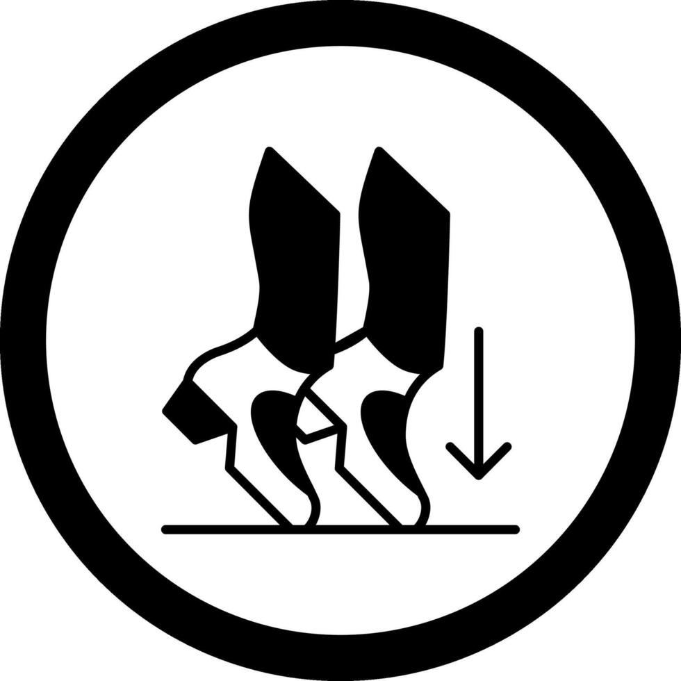Toe Stand Circle Icon vector